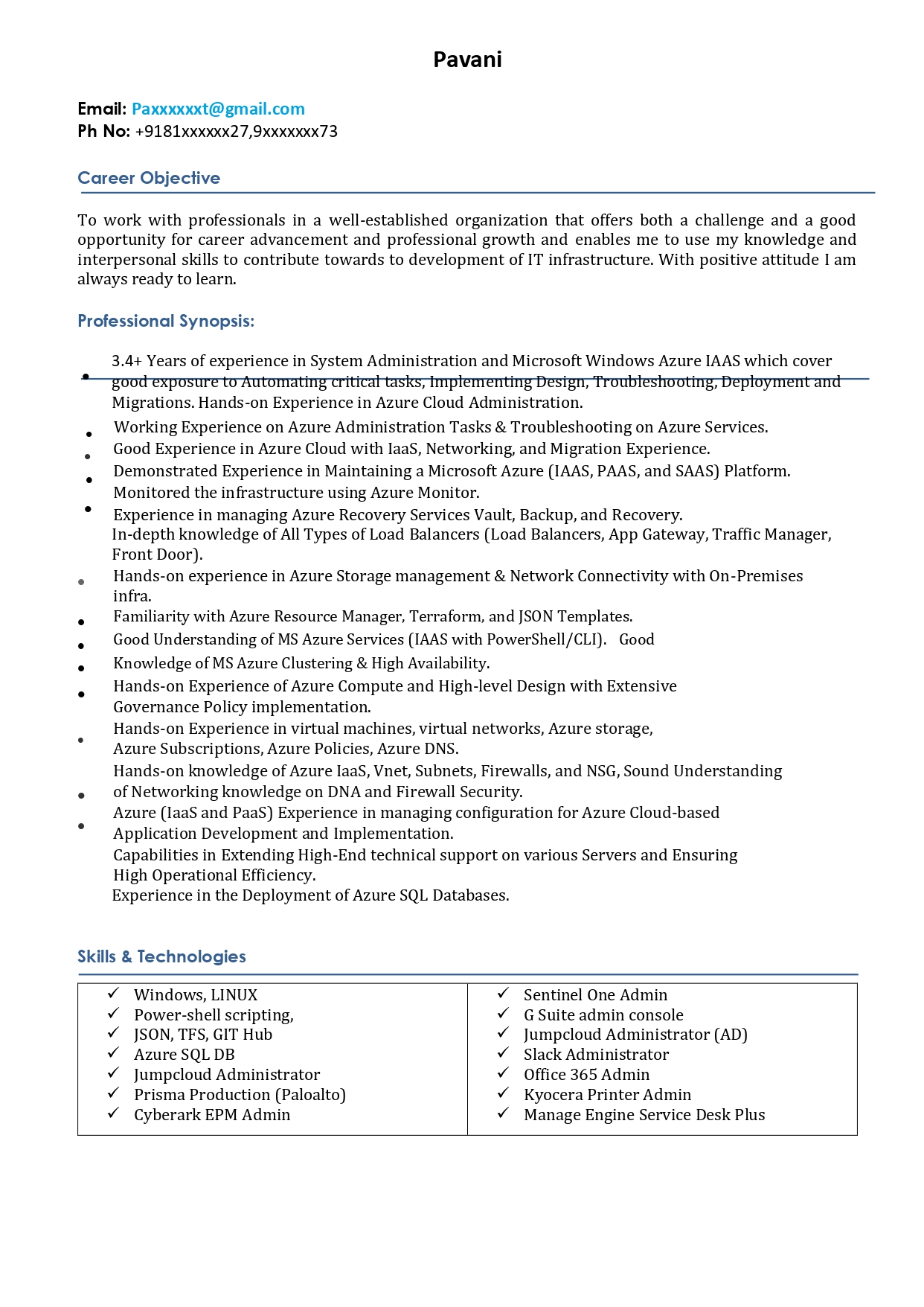 Resume Preview