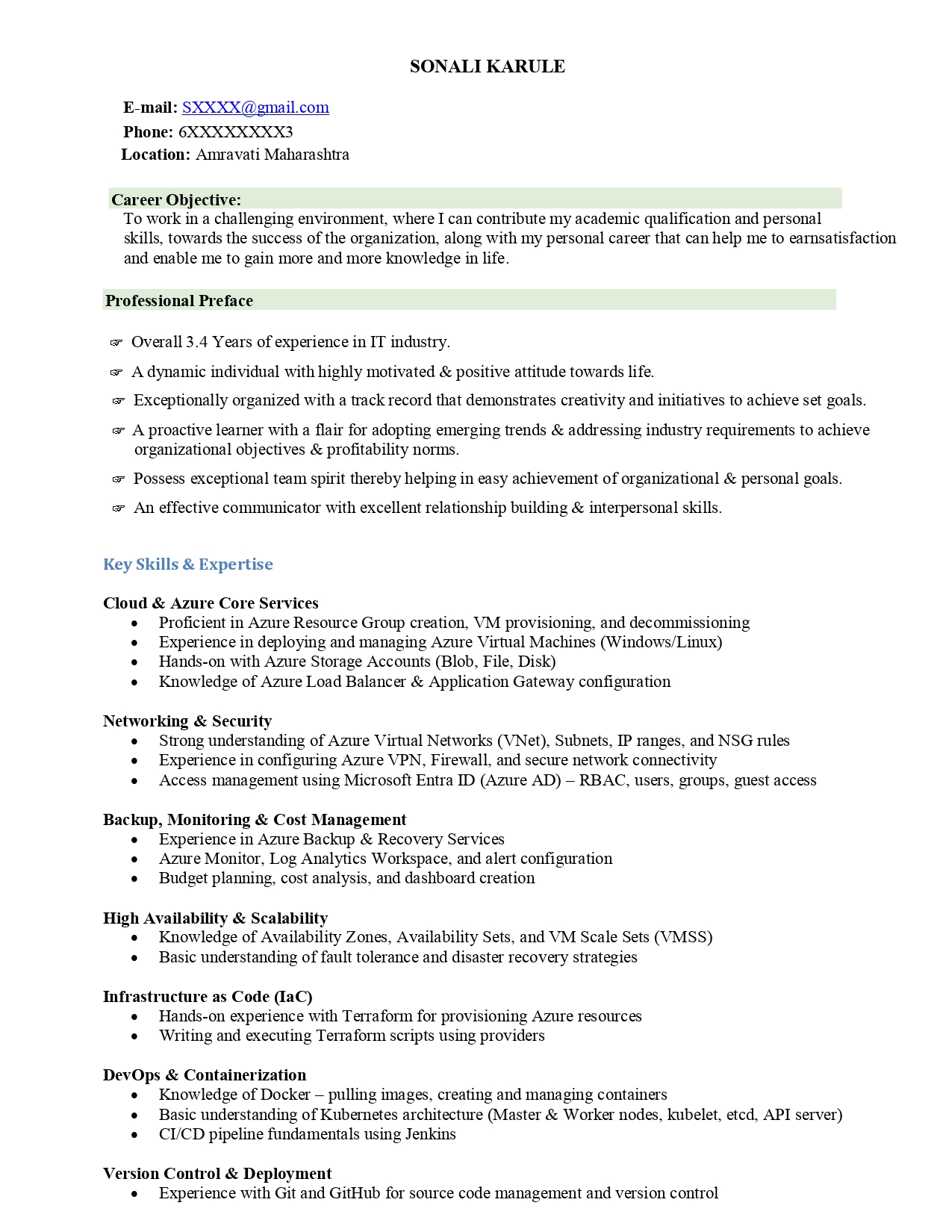 Resume Preview